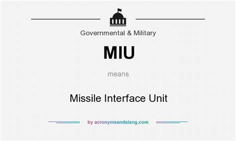 miu meaning in military